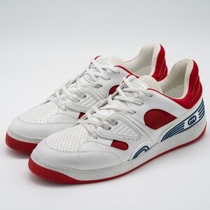 Size 15G 15.5 US Gucci Basket Low White Demetra Red Black Sneakers